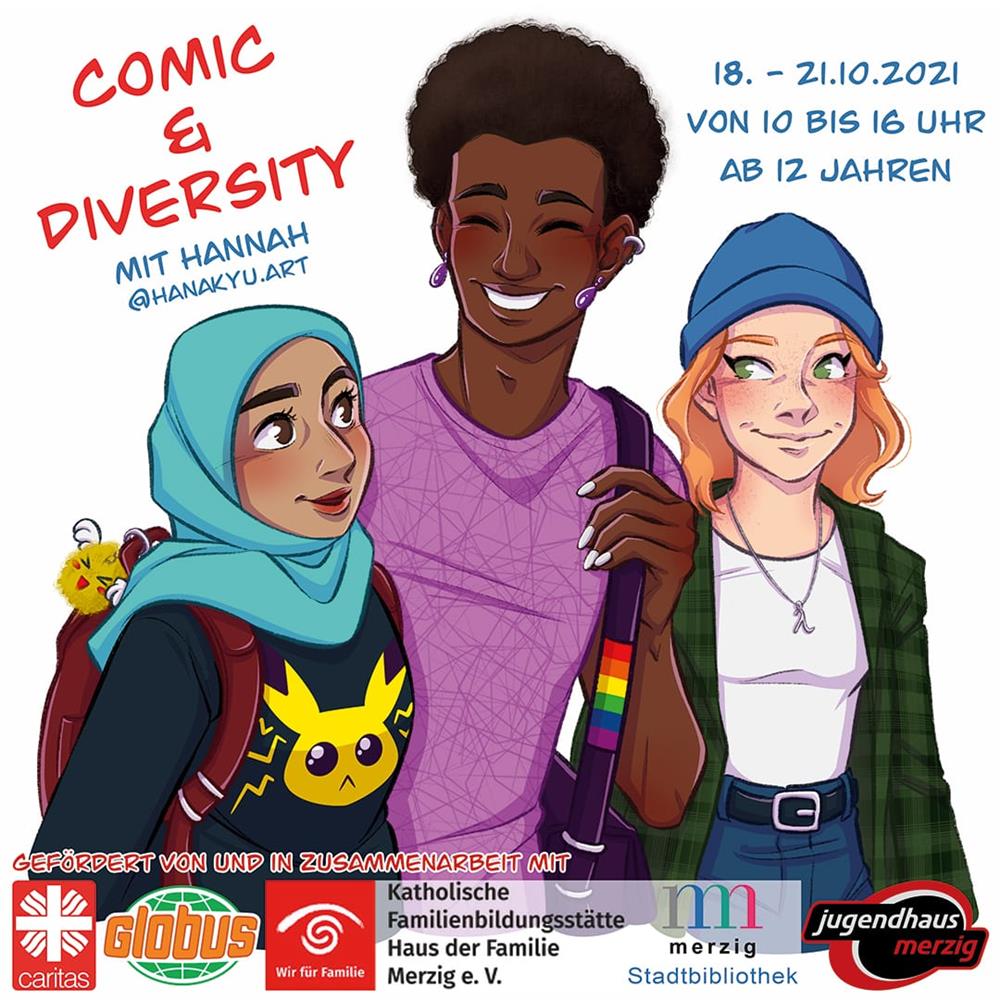 fröhliche Comic-Figuren