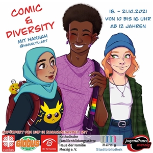 fröhliche Comic-Figuren